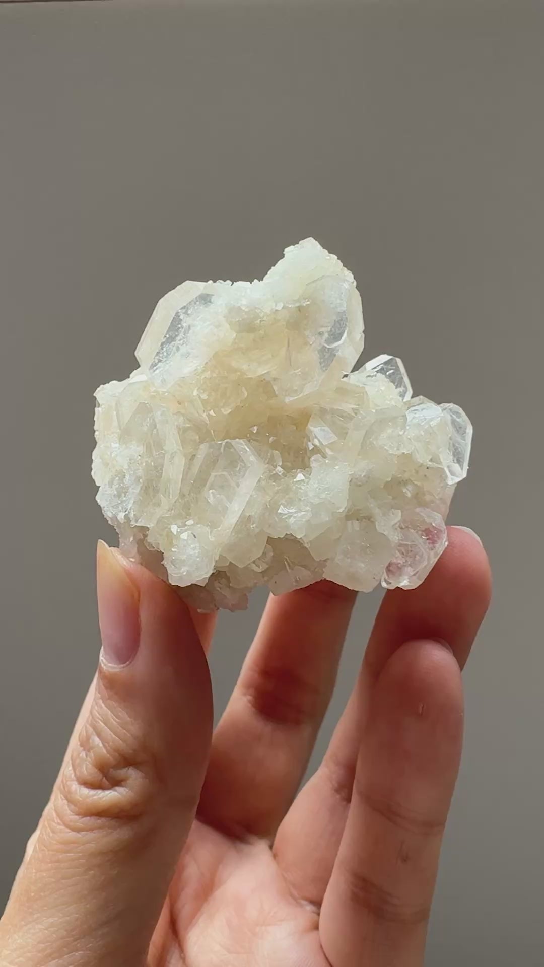 ヤオガンシャン産アポフィライト＆クォーツ① ~Apophyllite & Quartz